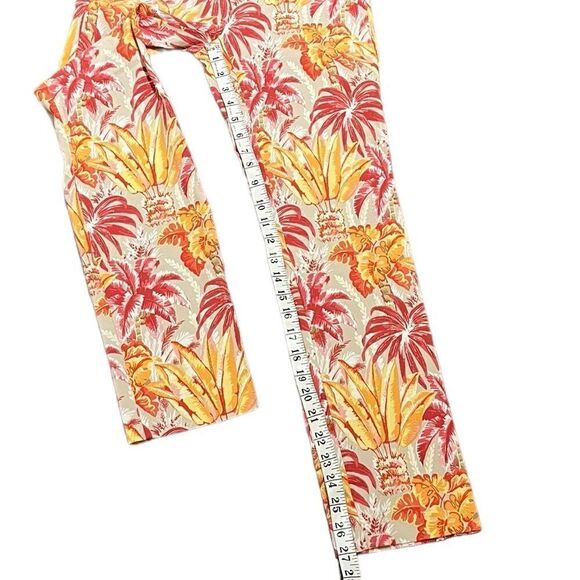 J. McLaughlin Women’s Maise Tropical Palm Print Pull Ankle Pants, Size 2 - Picture 7 of 10